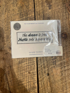 The Dream is Free Patch in Silver/Gray