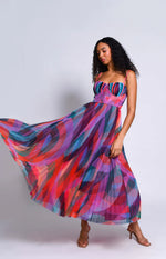 Load image into Gallery viewer, Amara Gown in Rainbow Waves
