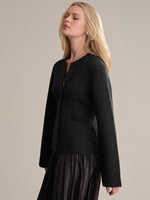 Load image into Gallery viewer, Catherine Wool Cardigan in Black