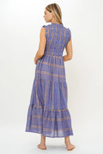 Load image into Gallery viewer, Sleeveless Smocked Maxi Dress in Helene Blue