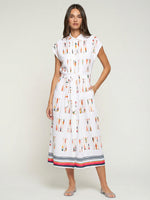Load image into Gallery viewer, Jaretas Pleated Shirt Dress in Oars