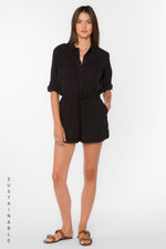 Load image into Gallery viewer, Luba Romper in Black