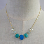 Load image into Gallery viewer, Semi Stacked Necklace in Blue Multi
