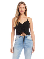 Load image into Gallery viewer, Drawstring Top in Black