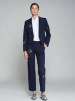 Load image into Gallery viewer, Martina Strass Trouser in Navy Punto