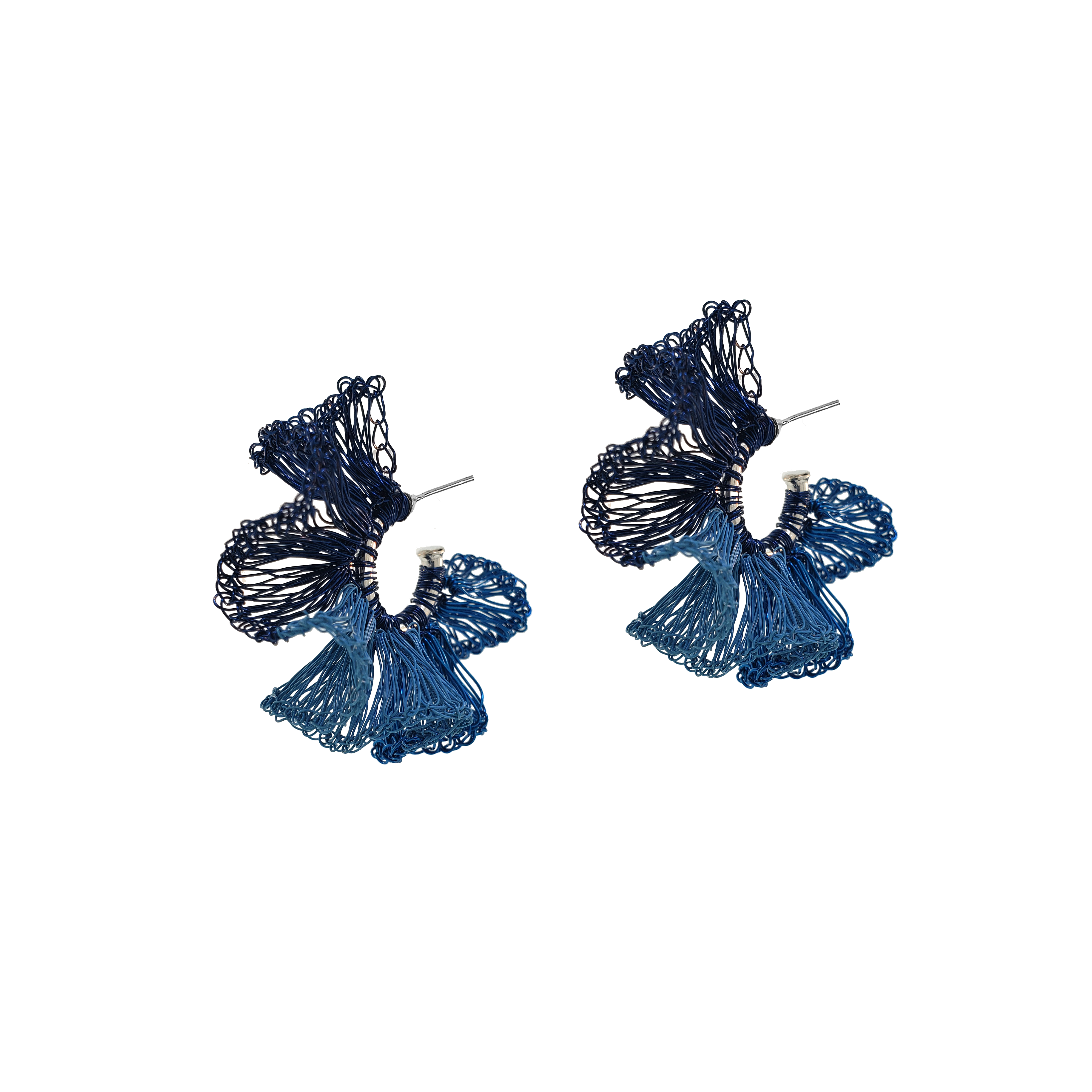 Rio Hoop Earrings in Blue