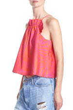 Load image into Gallery viewer, Summer Ruffle Tank in Flamingo Shell
