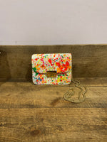 Load image into Gallery viewer, Carolina Bag in White Rainbow Splatter
