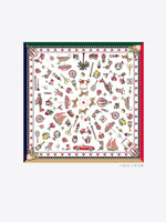 Load image into Gallery viewer, Vintage Motif Silk Scarf in Multi