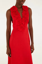 Load image into Gallery viewer, Sleeveless Midi Dress in Red