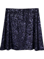Load image into Gallery viewer, Sequin A-Line Skirt in Midnight
