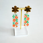 Load image into Gallery viewer, Orange Blossom Flower Resin Earring
