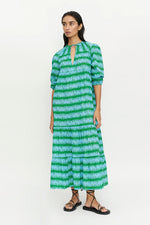 Load image into Gallery viewer, Summer Vibes Maxi Dress in Blue Green Mix
