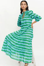 Load image into Gallery viewer, Summer Vibes Maxi Dress in Blue Green Mix
