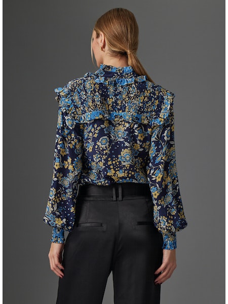 Mabel Blouse in Blue Anemone