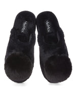 Load image into Gallery viewer, The Gloria Plush Slippers in Black