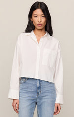 Load image into Gallery viewer, Favorite Button Up Top in White