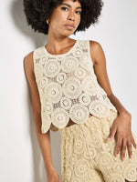 Load image into Gallery viewer, Crochet Top in Stone