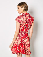 Load image into Gallery viewer, Button-Down Dress in Tropical Red