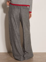 Load image into Gallery viewer, Tie Waist Wide Leg Trousers in Grey