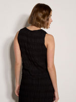 Load image into Gallery viewer, Textured Chiffon Shell Top in Black