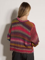 Load image into Gallery viewer, Marled Ombre Knit Sweater in Navy Multi