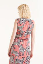 Load image into Gallery viewer, Zebra Print Top in Washed Red