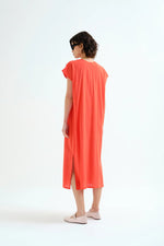 Load image into Gallery viewer, Colorblock Long Kaftan in Orange