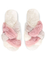 Load image into Gallery viewer, Multi Weave Plush Slippers in Ivory