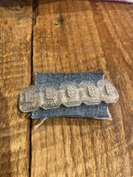 Load image into Gallery viewer, Vintage Emerald Cut Resin Barrette with Clear Swarovski Crystals