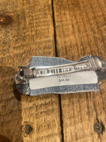 Load image into Gallery viewer, Cameo and Porcelain Flower Barrette in Washed Black