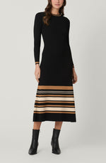 Load image into Gallery viewer, Landon Dress in Jet/Beige/Camel