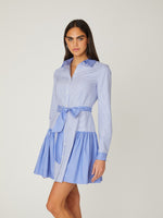 Load image into Gallery viewer, Kaia Dress in French Blue/Optic White
