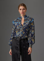 Load image into Gallery viewer, Mabel Blouse in Blue Anemone
