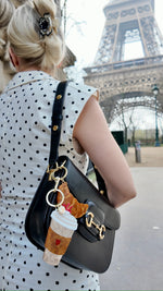 Load image into Gallery viewer, Hand-painted Coffee Cup Bag Charm + Keychain