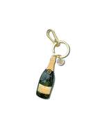 Load image into Gallery viewer, Hand-painted Champagne Bag Charm + Keychain