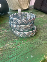 Load image into Gallery viewer, Double Braided Buddhist Temple Bangle in SILVER