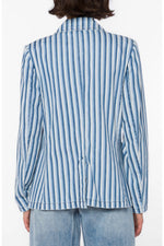 Load image into Gallery viewer, Deni Blazer in Blue Stripe