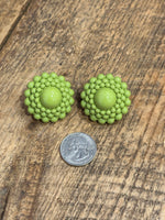 Load image into Gallery viewer, Dahlia Clip On Earring in Green