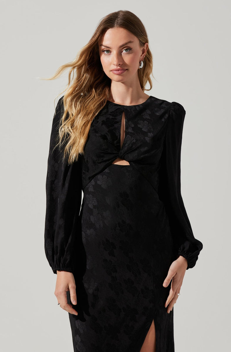 suzy jacquard midi dress Suzy Dress in Black