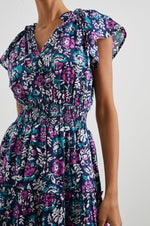 Load image into Gallery viewer, Amellia Dress in Woodblock Floral
