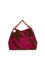 Load image into Gallery viewer, Chain Strap Houndstooth Carryall Bag in Magenta
