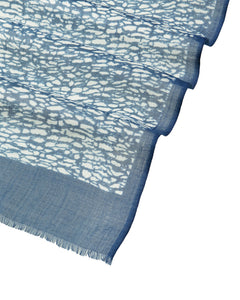 Water Ripple Wool Scarf in Blue
