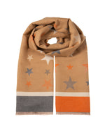 Load image into Gallery viewer, Stars Scarf in Camel
