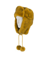 Load image into Gallery viewer, Faux Fur Trapper Hat in Yellow