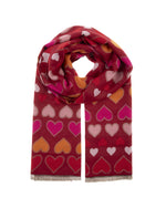 Load image into Gallery viewer, Heart Scarf in Burgundy