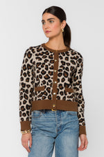 Load image into Gallery viewer, Aylin Cardigan in Brown Leopard