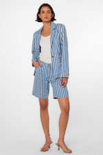 Load image into Gallery viewer, Deni Blazer in Blue Stripe