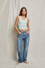 Load image into Gallery viewer, Blondie Rib Tank in Baby Blue