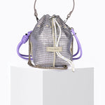 Load image into Gallery viewer, Bibi Perforated Lamb Leather Bag in Argent